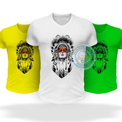 Camiseta Gola V Personalizada com Sublimação – Feminina, Masculina e Infantil | Serra Negra Shopping