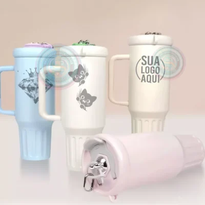 Copo Quencher Premium com Chaveiro 1.2L Personalizado com Gravação a Laser