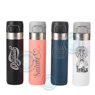 Garrafa Térmica Quick Flip 800 ml Personalizada com Gravação a Laser