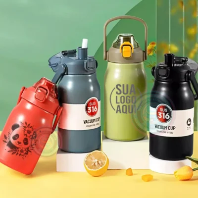 Garrafa Térmica School 1L SUS 316 Vacuum Cup Personalizada com Gravação a Laser