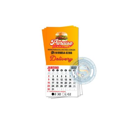 Imã de Geladeira Mini Calendário 2026 Personalizado 5x6cm | Serra Negra Shopping