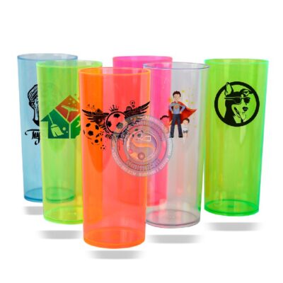 Copo Long Drink Transparente Neon 350ml Personalizado | RO Design Serra Negra