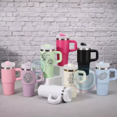 Mini Copo Térmico Quencher 420ml Personalizado com Gravação a Laser