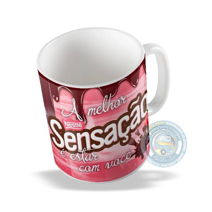 Caneca Cerâmica Branca 325ml Personalizada com Sublimação | Serra Negra Shopping