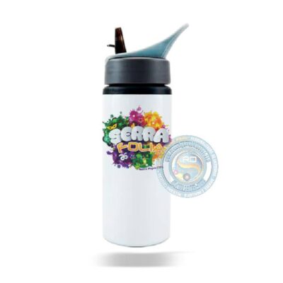 Squeeze Esportivo Branco 600ml Personalizado com Sublimação | Serra Negra Shopping